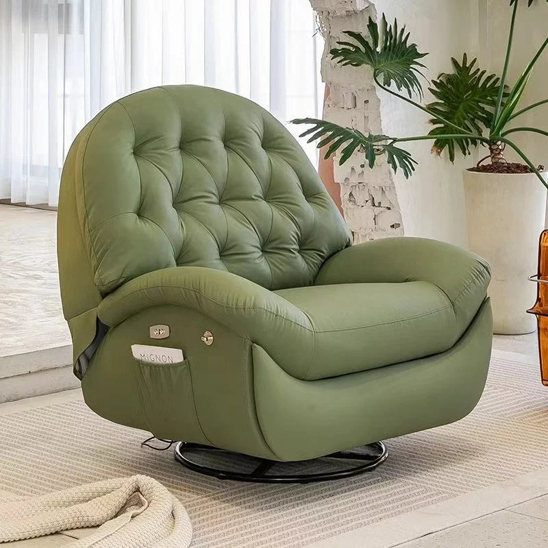 Hestora Electric Recliner Lounge Chair Multi Functional Lazy Rocking Sofa Seat Space Saving Single Chair for Living Room Balcony
