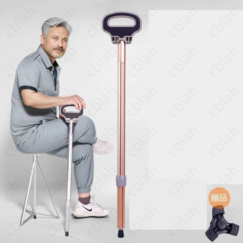 Aluminium alloy Cane stool Climbing and hiking cane Elderly people taking walks for leisure Mountaineering and hiking tools