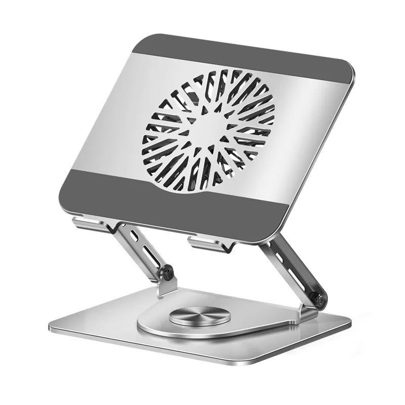 Carbon Steel 360 Rotating Laptop Stand Desktop Height Adjustable Computer Heightening Fan Cooling Bracket