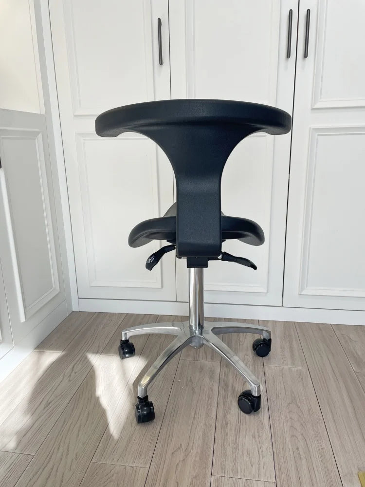 Multi Adjuster Ergonomic Swing Saddle Seat Multi Functional Back Posture Stool with Tilting Seat Saddle Chair For Dental Office