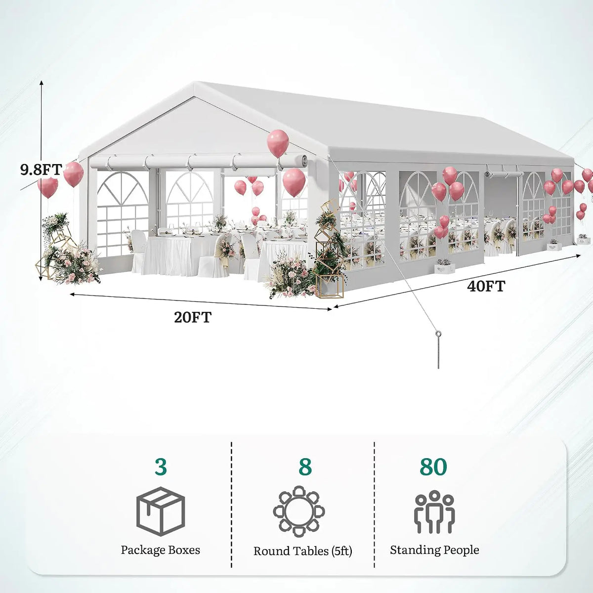 20x40FT Heavy Duty Large Party Tent Tent Standard Series, Customized