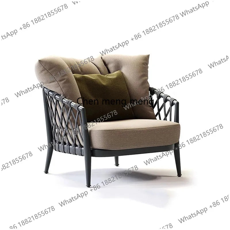 Outdoor courtyard Open-air waterproof and sunscreen Outdoor garden Balcony B & B leisure rattan chair combination furniture