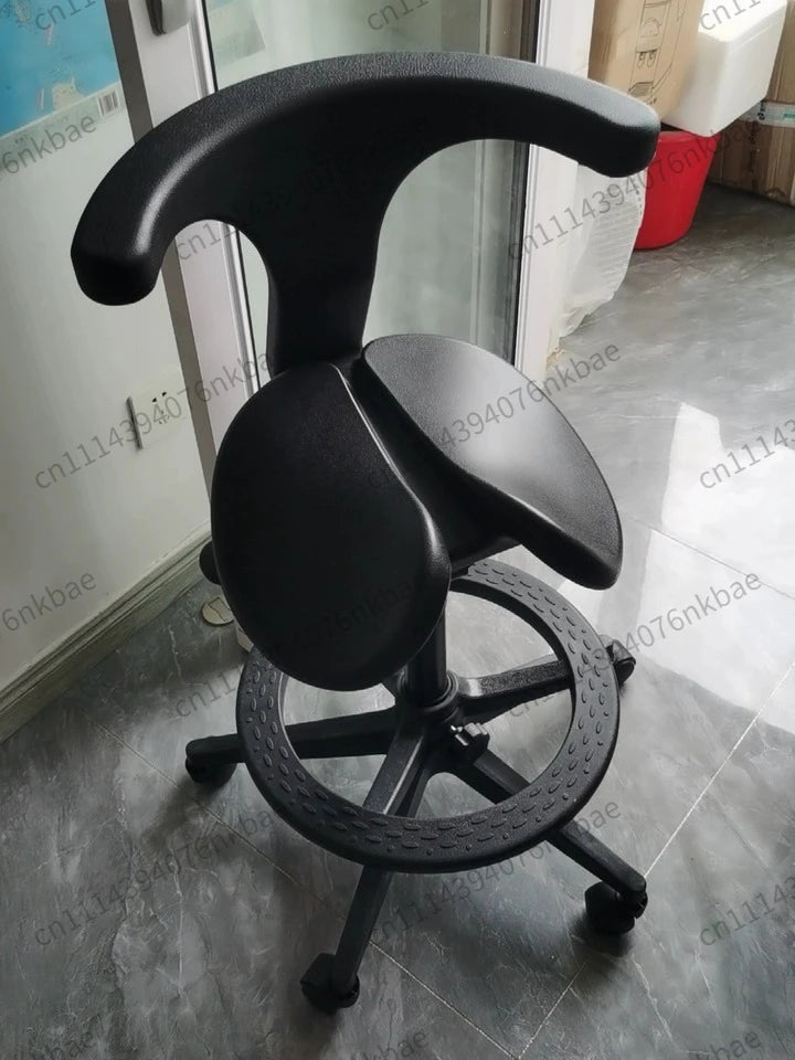 Ergonomic Dental Saddle Stool Height Adjustable Orthopedic Rolling Chair Silent Casters for Clinic Spa Dentist