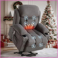 Power Lift Recliner Chair with Massage & Heat for Elderly, Electric Recliner Single Sofa Cup Holders USB