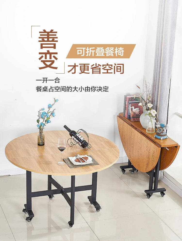 Light Luxury Solid Wood Dining Tables Nordic Dining Room Furniture Folding Kitchen Table Designer Household Pulley Dining Table