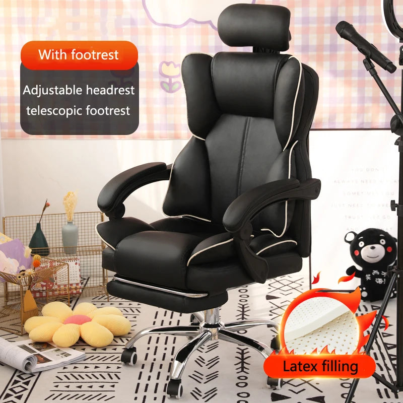 Mobile Ergonomic Office Chair Recliner Computer Bedroom Accent Office Chair Gameing Study Sillas De Oficina Office Furniture