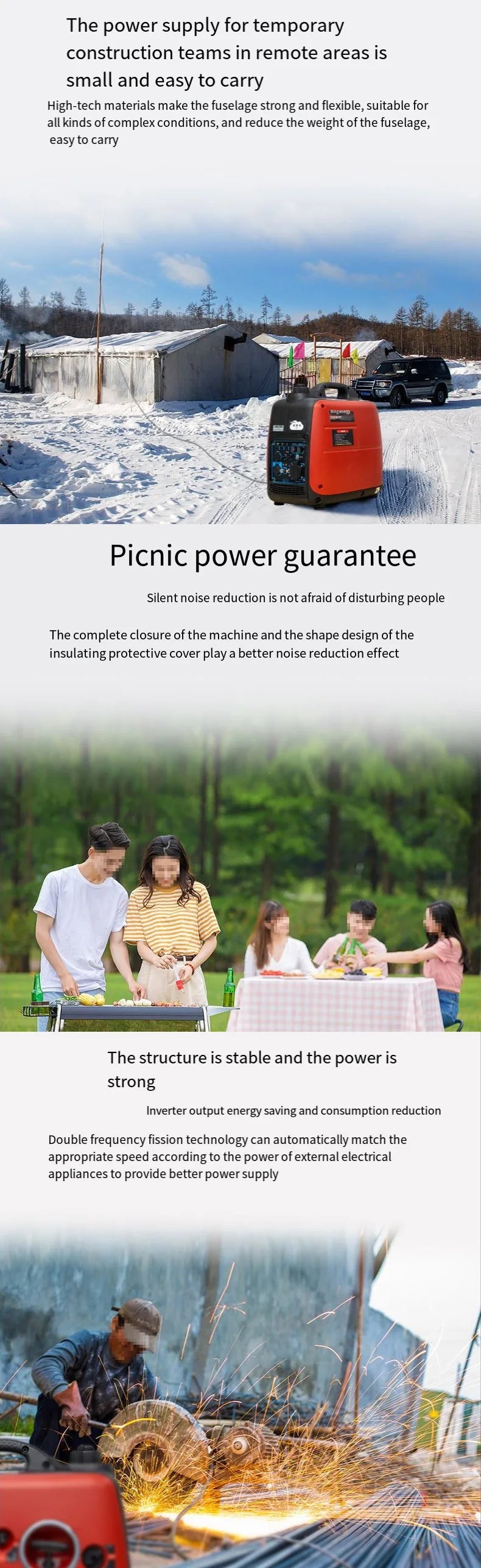 Inverter Generator 50/60HZ10kva Portable Household Gasoline Generator 220V 380V Gasoline Power 1kw 2kw 3kw 5kw 7kw 8kw 10kw