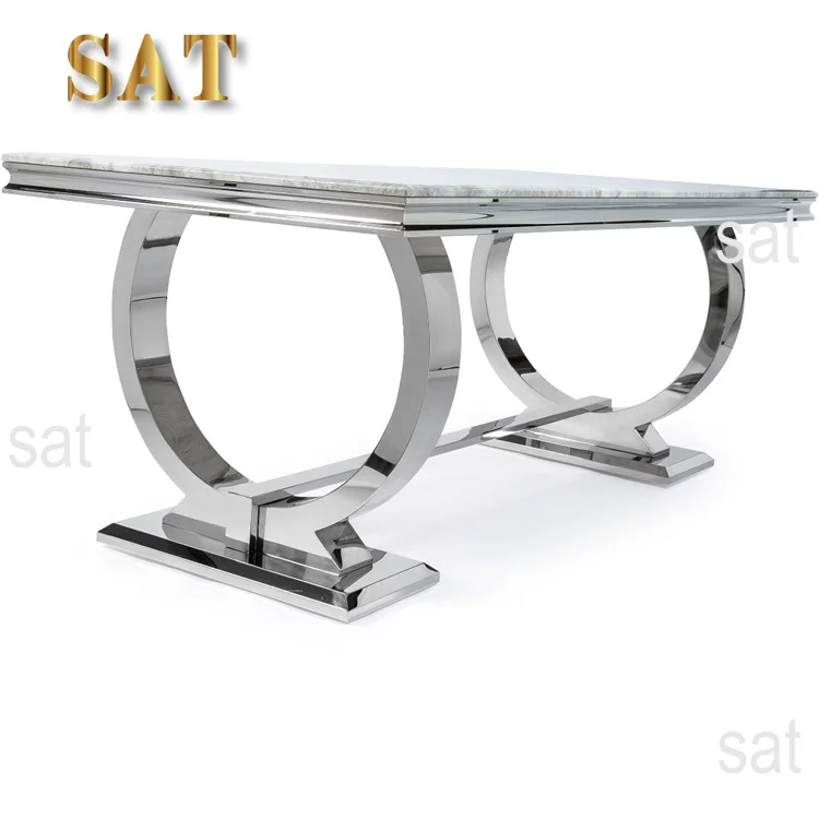 ！@Luxury Round Marble Dining Table Set 4 Chairs