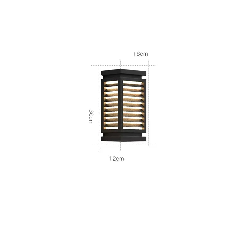 Outdoor Stainless Steel Wall Lights LED Cubical Black Lighting Fixture Waterproof Anti-Rust Sconces Luminaire for Garage Pathway