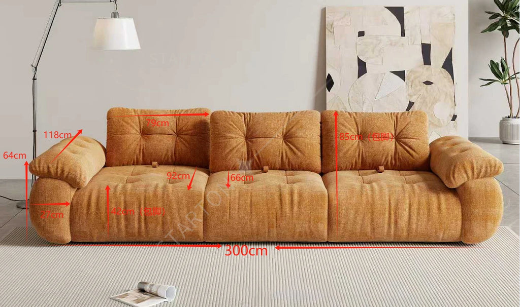 Popular Modern Living Room Sofa Latest Designer Velvet Fabric Cloud Sofa With Adjustable Back Soft Wide Seat Couches for Home