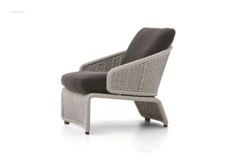 Nordic Rattan Garden Sofas for Model Light Luxury Household Outdoor Furniture for Garden House Backrest Soft Bag Leisure Sofa