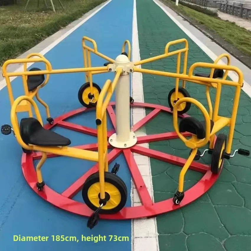 Children's track rotating car Kindergarten rotating car Bicycle Amusement park Multi-person car Special for preschool education