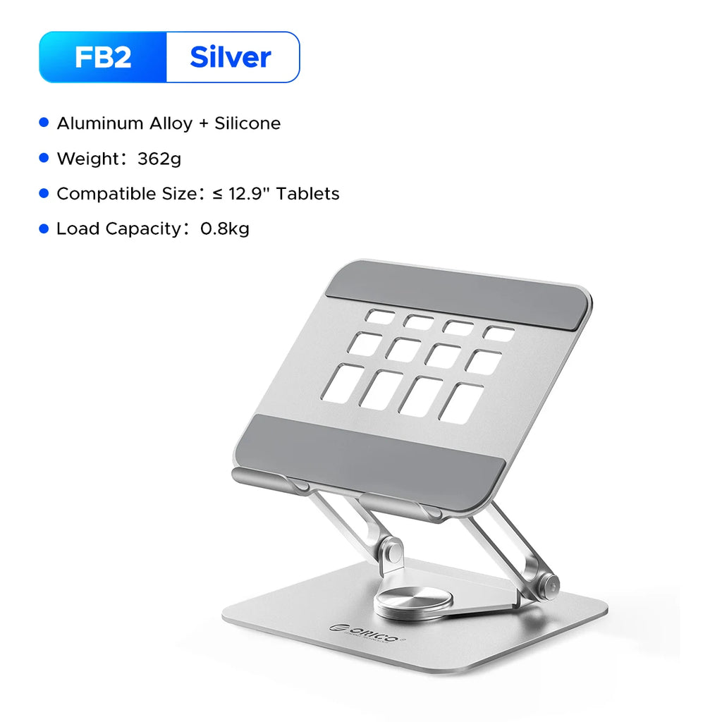 ORICO Foldable Laptop Stand Aluminum Alloy 360 Adjustable Notebook Stand Up to 17 inch Laptop Folding Desktop Support Holder