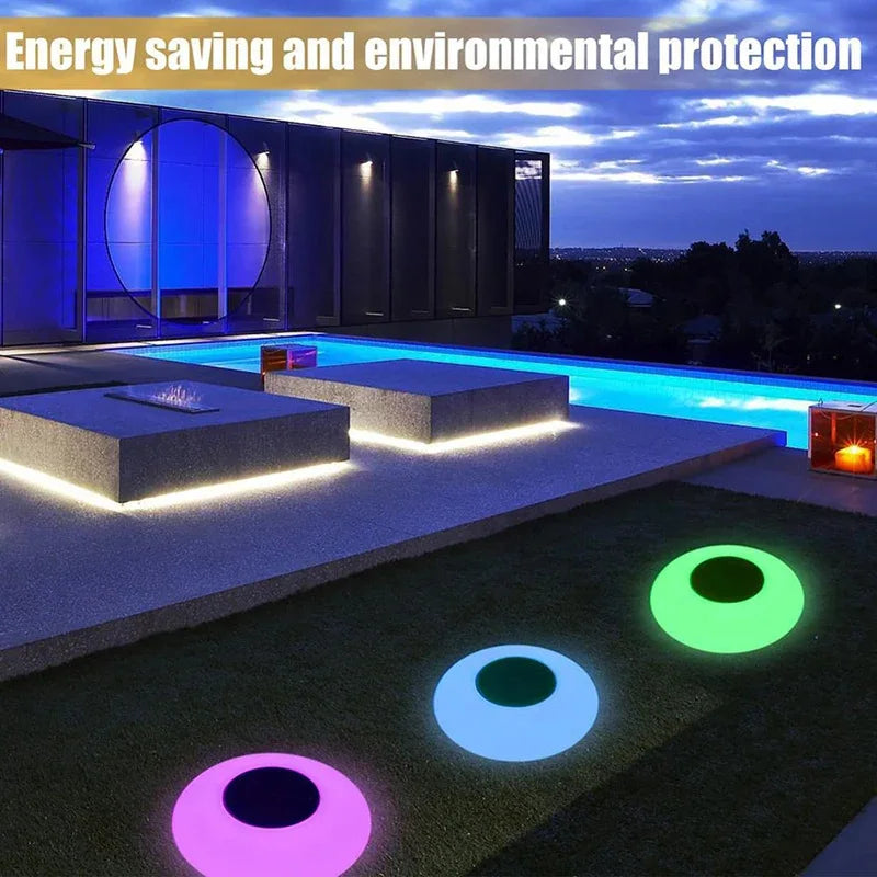 Waterproof Solar Swimming Pool Lights, Glowing Float, Outdoor Lighting, Pond, Garden Lamp Ball, 16 Colors, D25 cm, IP68
