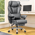 KERDOM Big and Tall Gaming Chair 500lbs Wide Seat and Footrest, Ergonomic Chair with Pocket Spring Cushion and Armrest, Metal Base & Quiet Rubber Wheels, Leather Office Chair with Adjustment Headrest and Lumbar Support for Lo