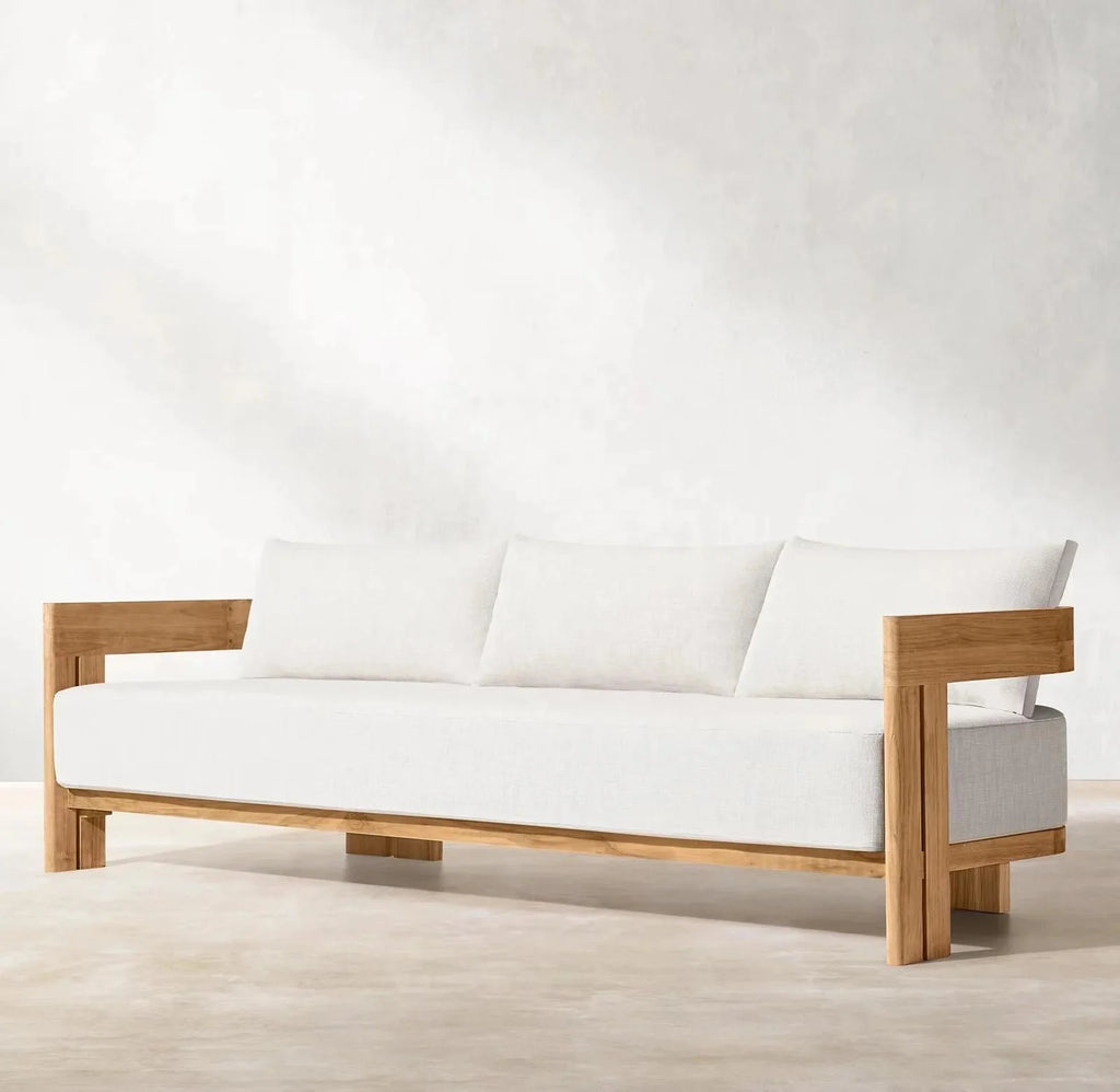 Wholesale Custom Luxury Modern Teak Wood Patio Garden Sofa Set Durable 6 Piece Outdoor Furniture Waterproof for Balcony