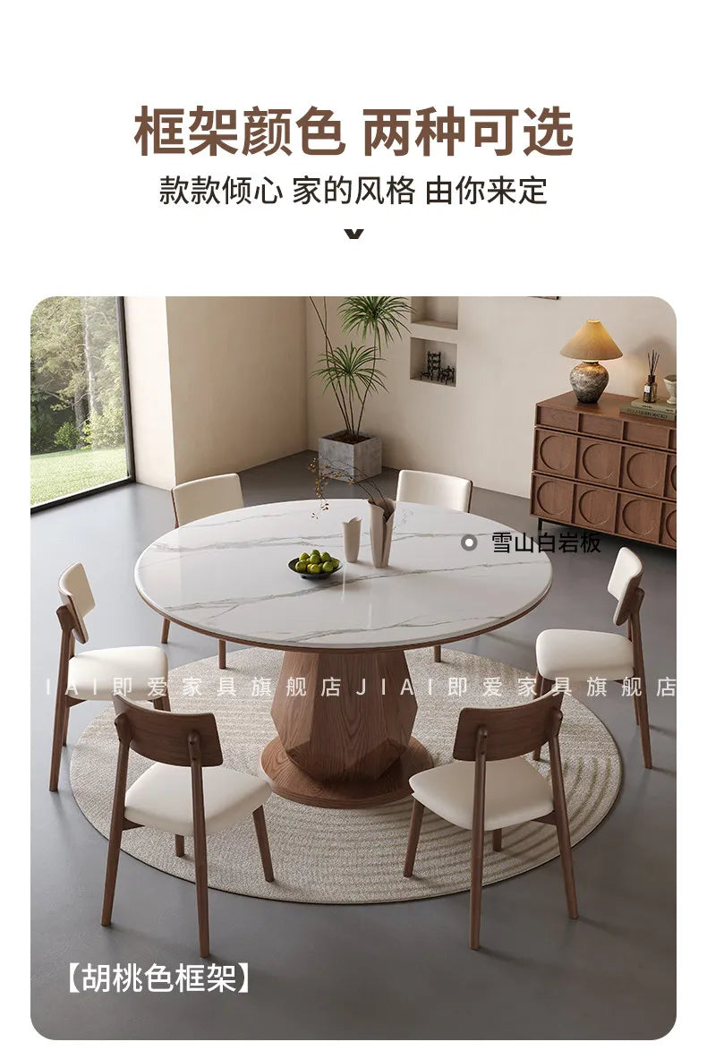 Extra Turntable Dining Table Together Friend Convenience Design Dining Table Modern Simple Home Furniture Mesa De Comedor XY40CZ