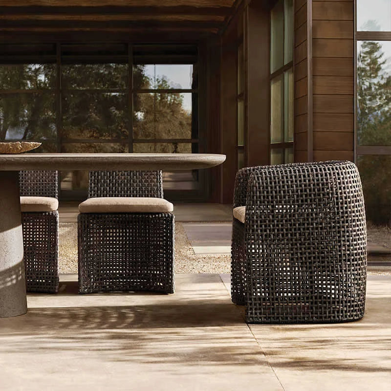 Outdoor PE Rattan Sofa Set，Waterproof All-Weather Patio Furniture, Removable Cushions for Garden,Poolside,Balcony