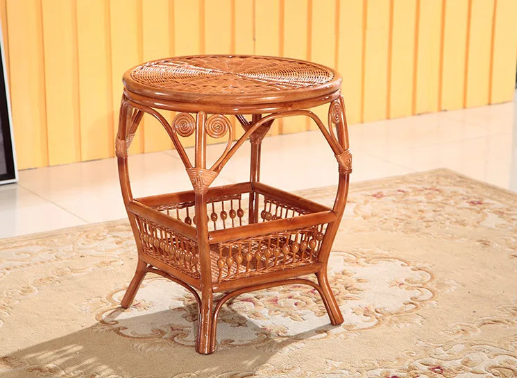 CZ Rocking Chair Hanging Basket Natural Real Rattan Plant Woven Relaxing Leisure Recliner