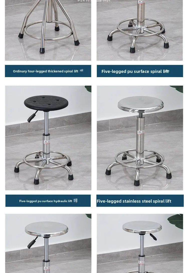 Stainless steel hospital nurse examination stool, hydraulic lift dental chair Stainless steel hospital nurse examination stool