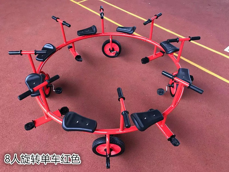 Kindergarten multi-person rotating bicycle, three or four people six people eight people outdoor bicycle transfer