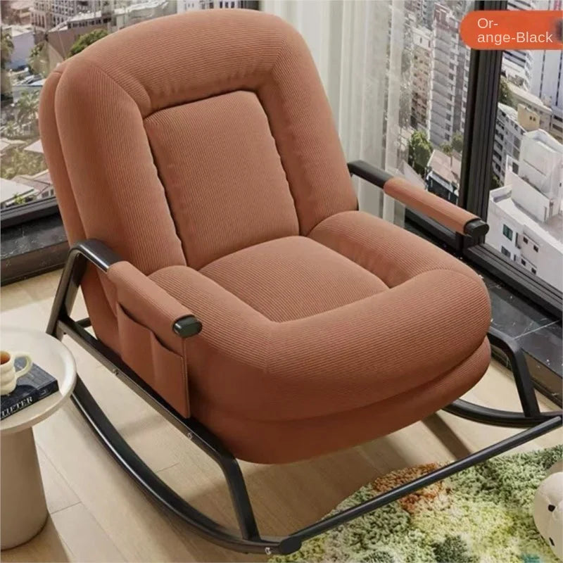 Customizable Can Sit or Lie Down Adult Lazy Rocking Chair Home Living Room Balcony Leisure Lounge Chair Bedroom Single