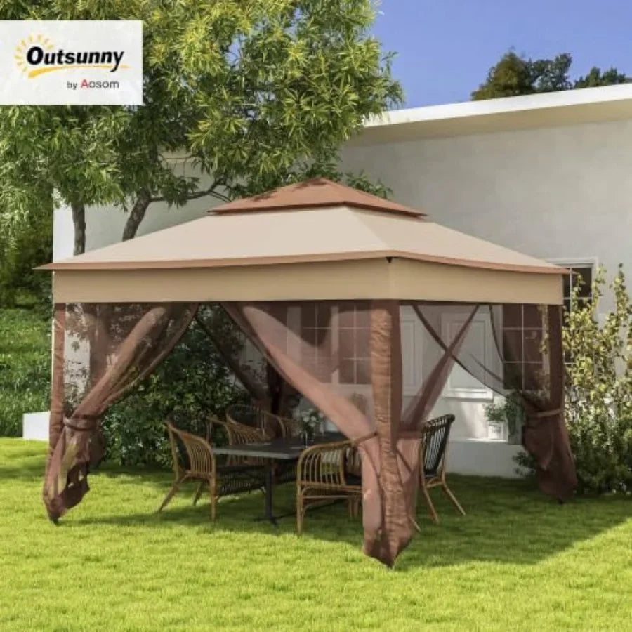 11' x 11' Pop Up Canopy w/Removable Zipper Netting