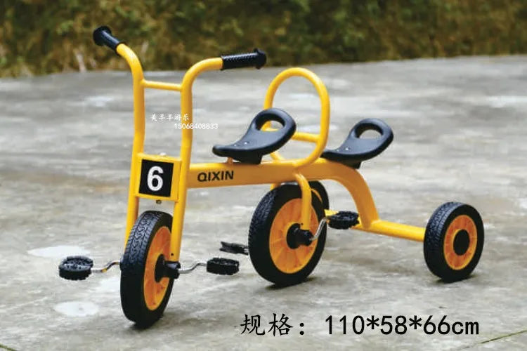 Tricycles, children's two person bicycles, outdoor twin bicycles, three person bicycles, multiple person rotating carts