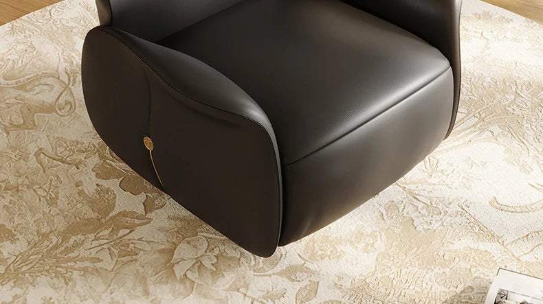 Modern Luxury Aesthetic Single Leather Sofa Lazy Recliner Couch Home Furniture Electric Italian Designer Sofa