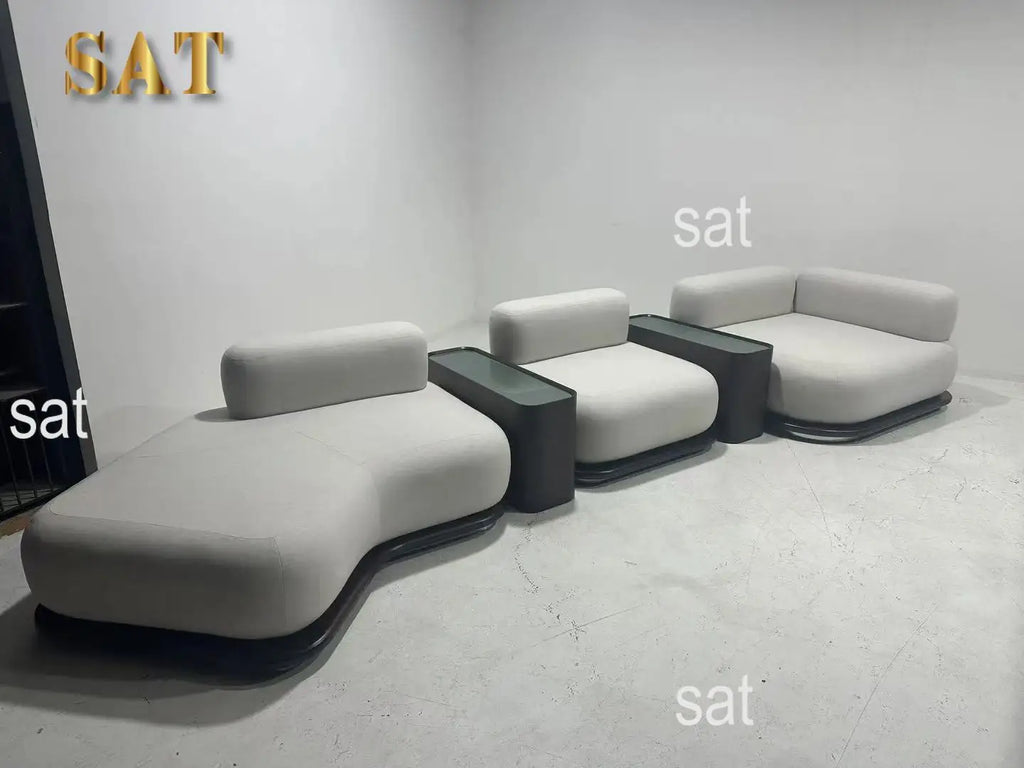 #Italian Luxury Multi-Person Sectional Sofa One Seat Set for Modern Hotels for Waiting Area & Negotiation Light & Stylish
