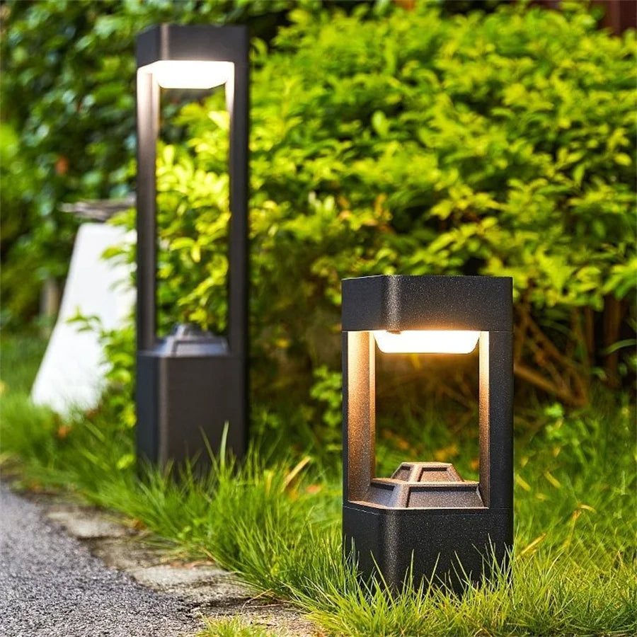 Outdoor Aluminum Landscape Bollard Lighting IP65 Waterproof Villa Pathway Pillar Light IP65 Waterproof Patio Exterior Floor Lamp