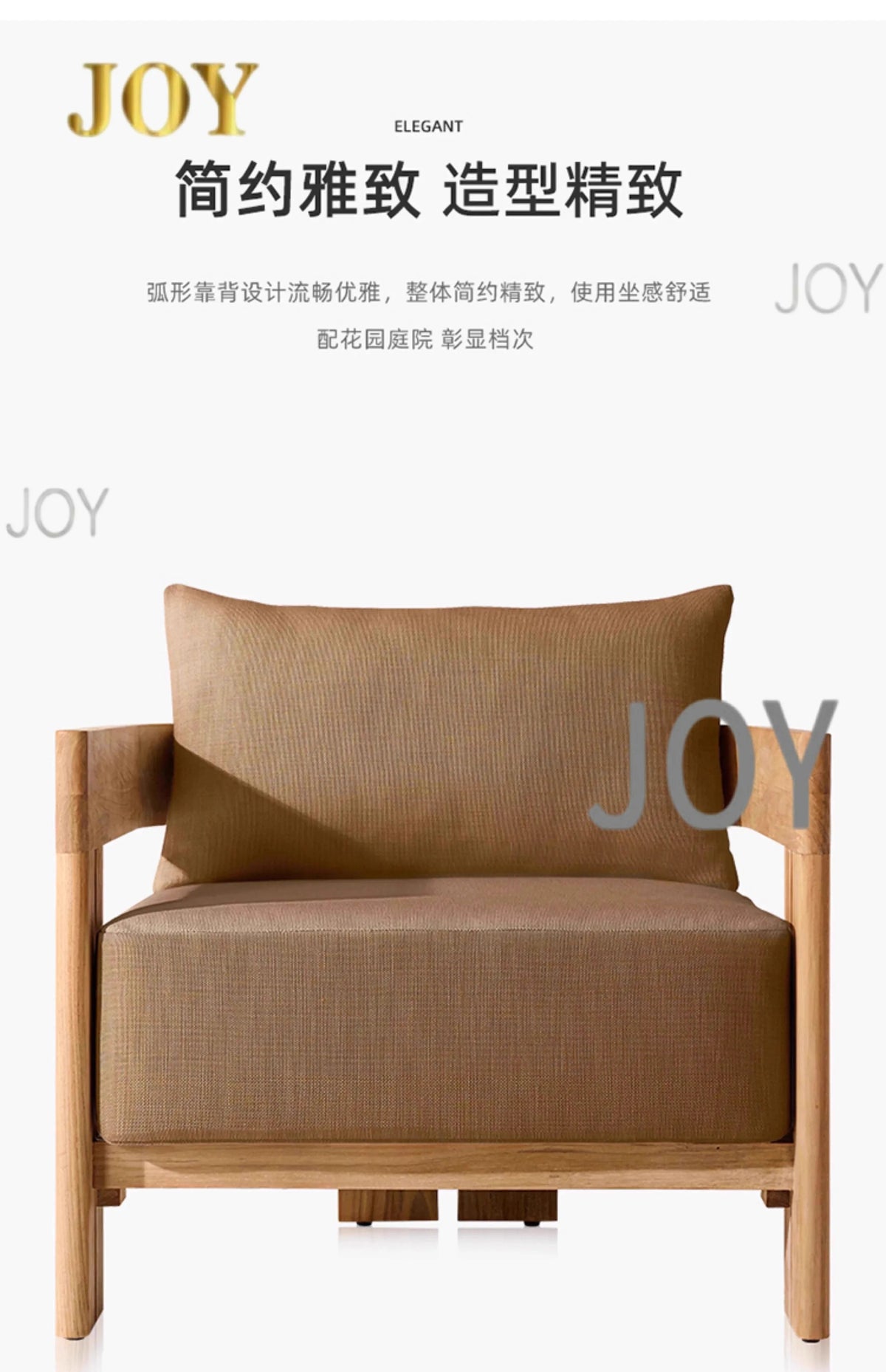 #Villa Courtyard Teak Sofa Outdoor Garden Solid Wood Outdoor Terrace Hotel Leisure Furniture Combination