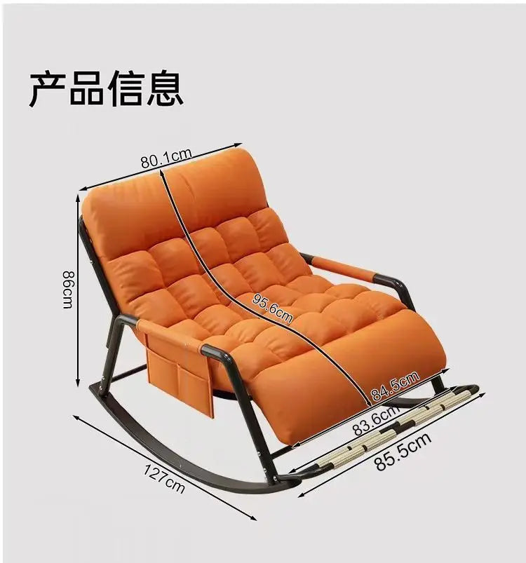 Reclining chair rocking chair adult sit and sleep dual-purpose new double lunch break balcony home leisure lazy sofa