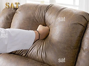 Dual Motor Lay Flat Power Lift Recliner Chair for Elderly, Breathable Leather Large Infinite Position Electric Chairs