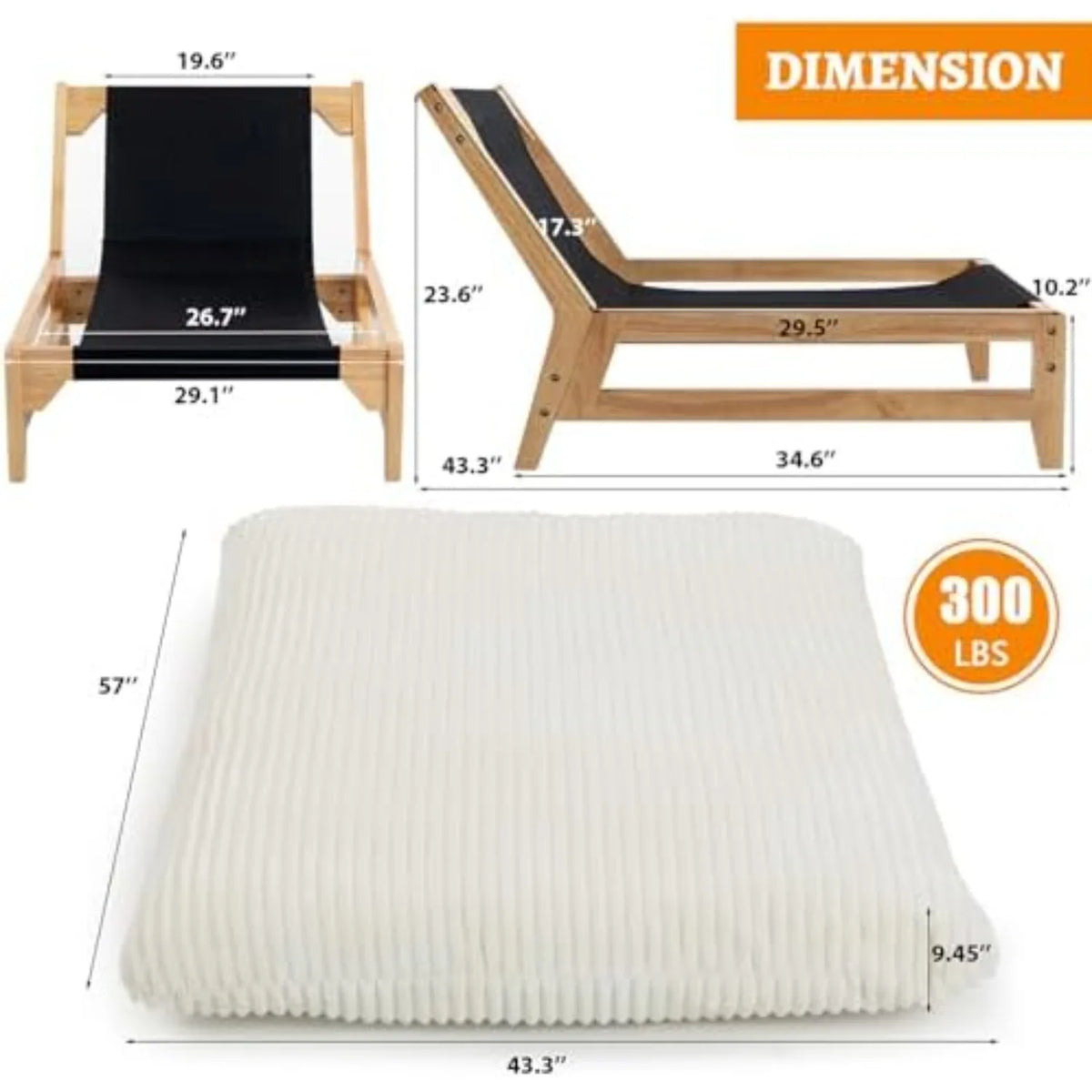Oversized Comfy Reading Nook Chair with Frame for Adults (White) | Cloud Lounge Accent Chair for Bedroom Living