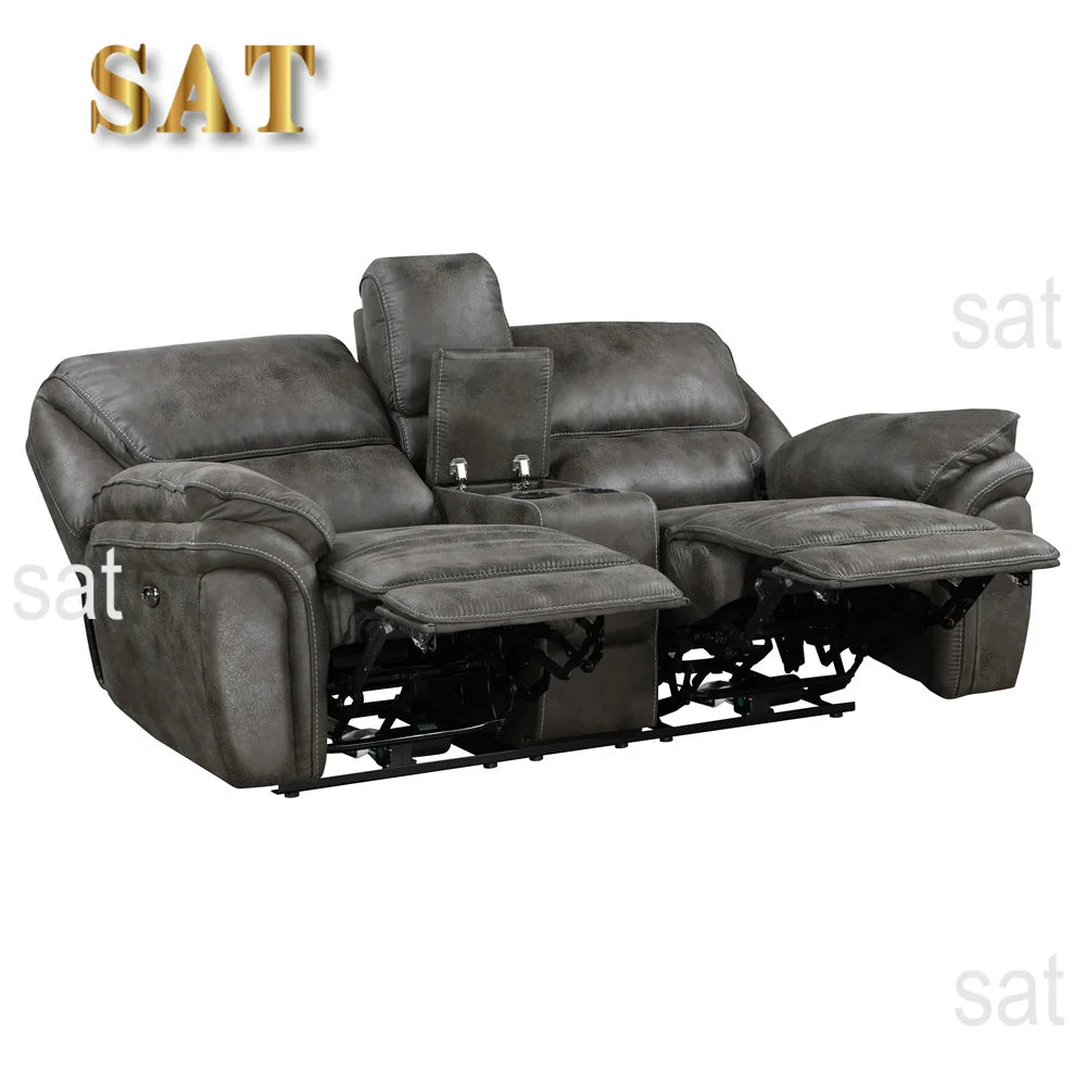 #￥Modern Power Electric Reclining Couch Loveseat Chair Microfiber Upholstery USB  Living Room Recliner Sofa Set 3+2+1 Furniture