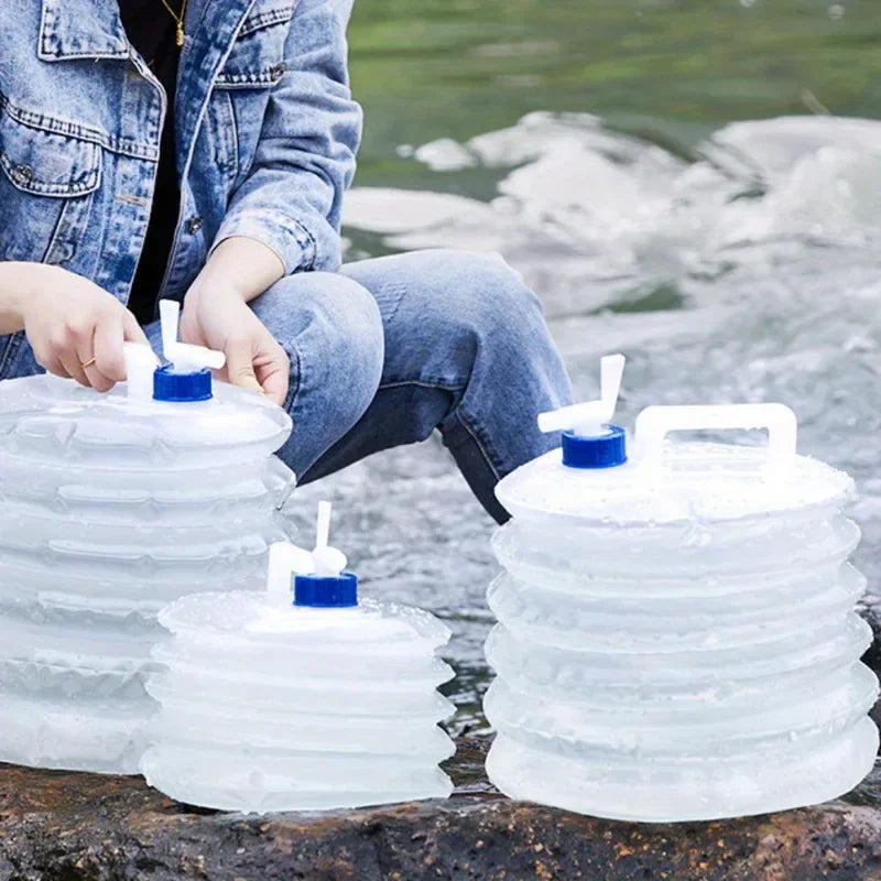 10L-15L Collapsible foldable bottle Container Water Storage Bottle Bucket Pail Water Bag water&juice dispenser Camping Outdoor