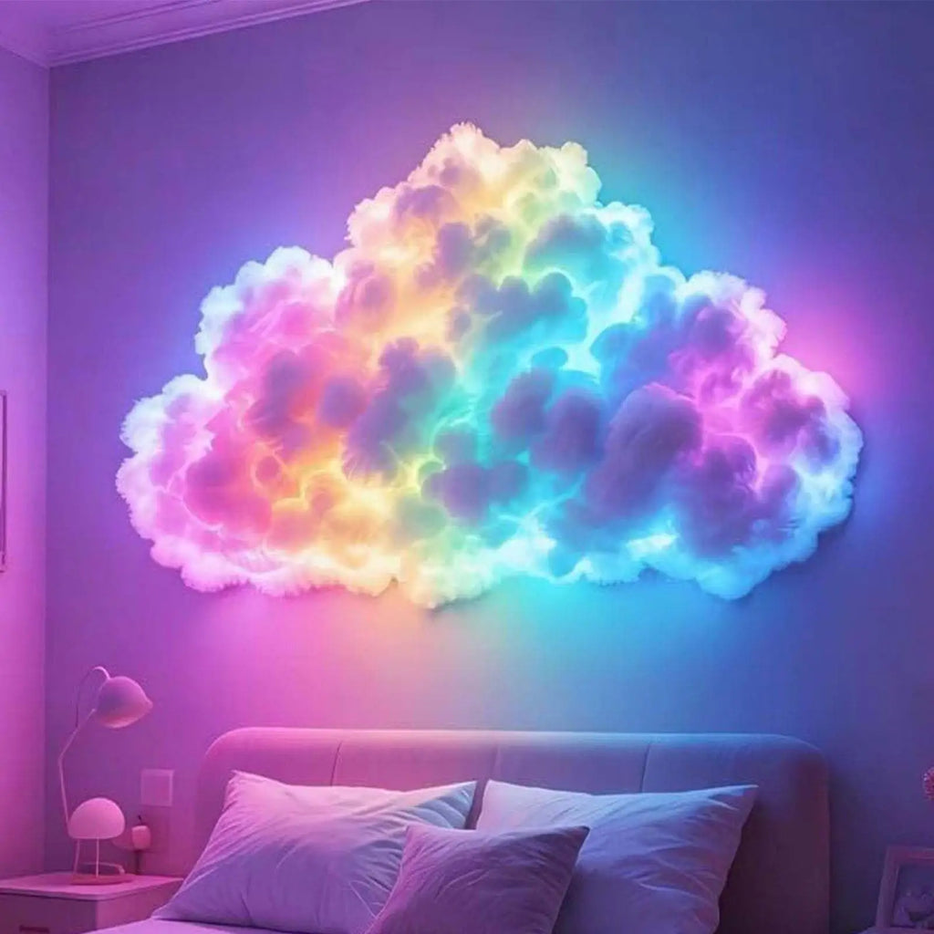 3D Thunder Cloud LED Light with Music - USB Powered Mood Lamp for Ceiling, Bedroom, Desk, Party, Festival & Photography Decor