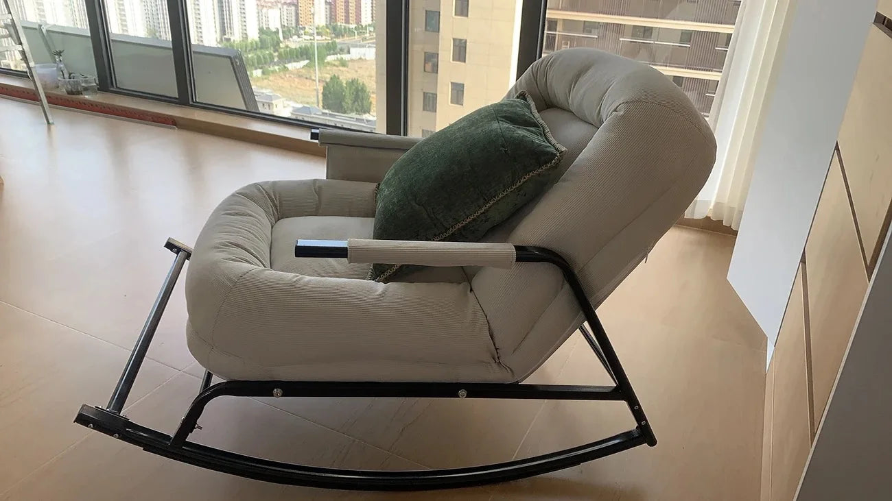 Lazy Rocking Chair Househol/d Living Room Adult Balcony Leisure Bedroom Recliner Single Lazy Sofa Human Rocking Chair Muebles