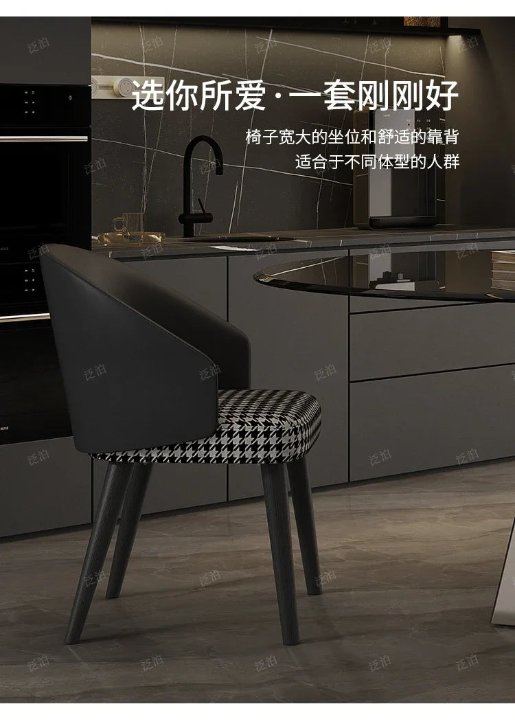 YJ Tempered glass negotiation table Light luxury household small apartment dining table Modern simple round stainless steel