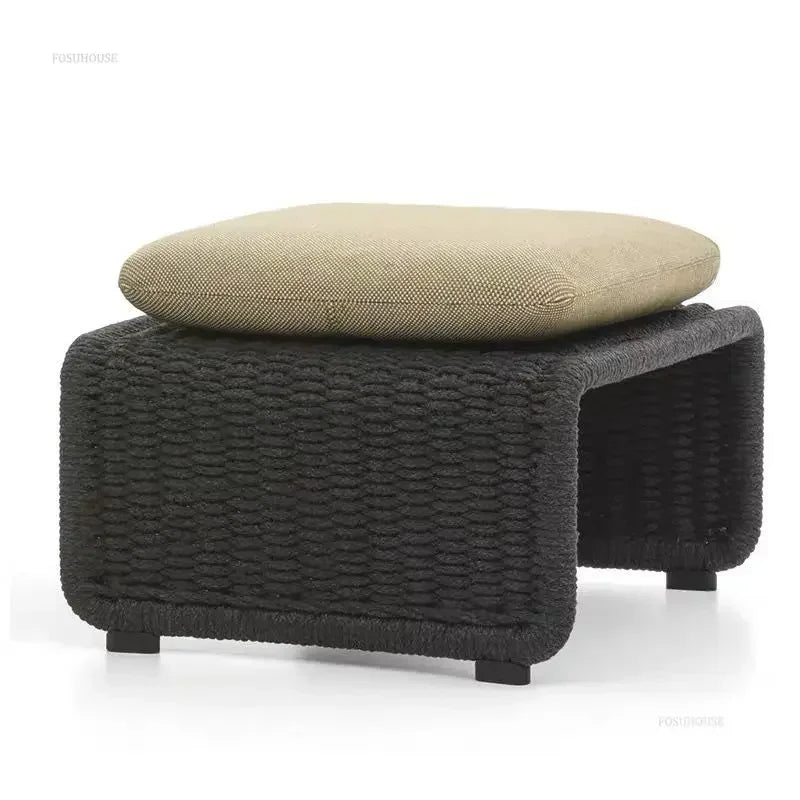 Nordic Rattan Garden Sofas for Model Light Luxury Household Outdoor Furniture for Garden House Backrest Soft Bag Leisure Sofa