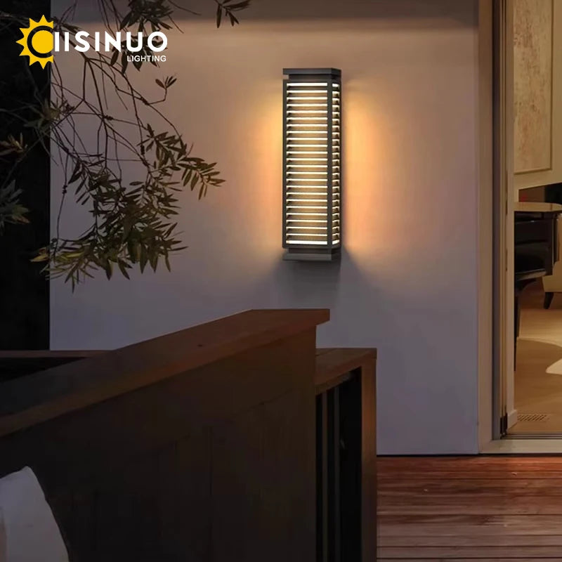 Outdoor Stainless Steel Wall Lights LED Cubical Black Lighting Fixture Waterproof Anti-Rust Sconces Luminaire for Garage Pathway