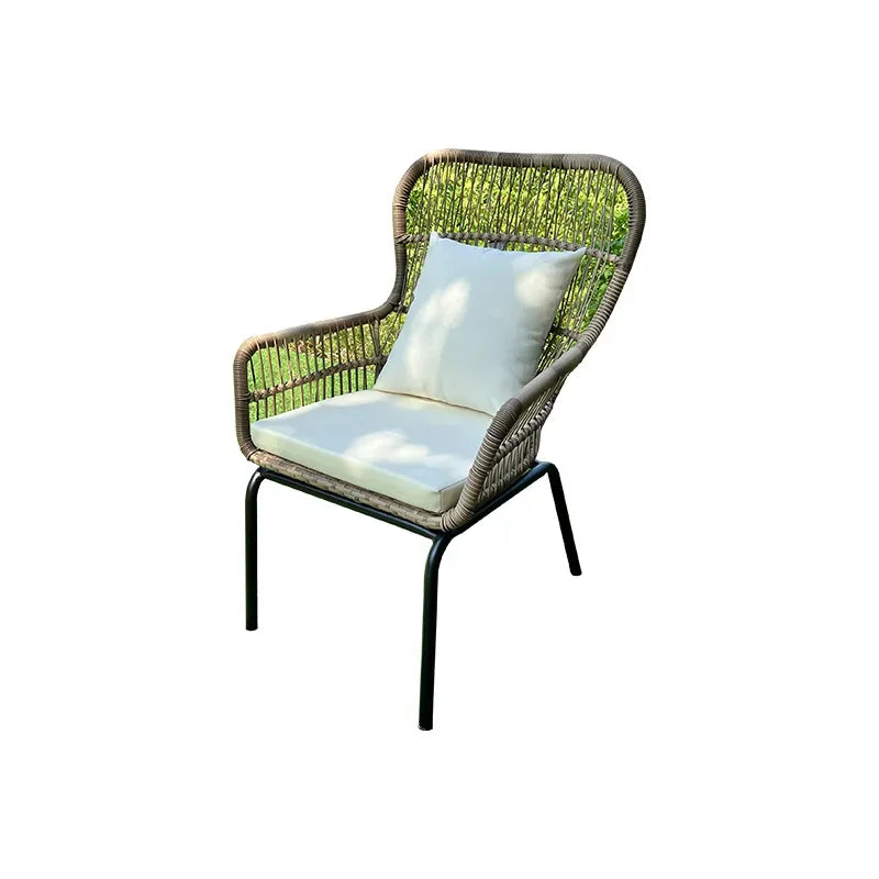 Outdoor garden courtyard rattan weaving chair outdoor living room coffee table rattan art table and chair furniture