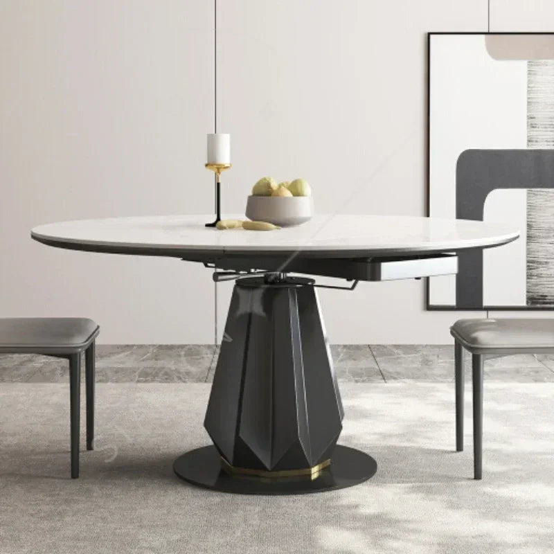 Dinning  Muebles Sedentary Room Oval Dining Table Rectangular Round Kitchen Extendable Designer Restaurant Tables
