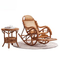 Rattan classical Chinese furniture, bamboo and rattan coffee table, casual  rocking chair