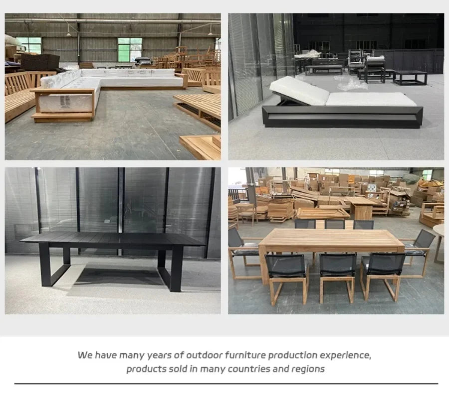 Sofas, solid teak outdoor furniture, factory direct sales, suitable for gardens, courtyards, parks and hotels; high-end sofas