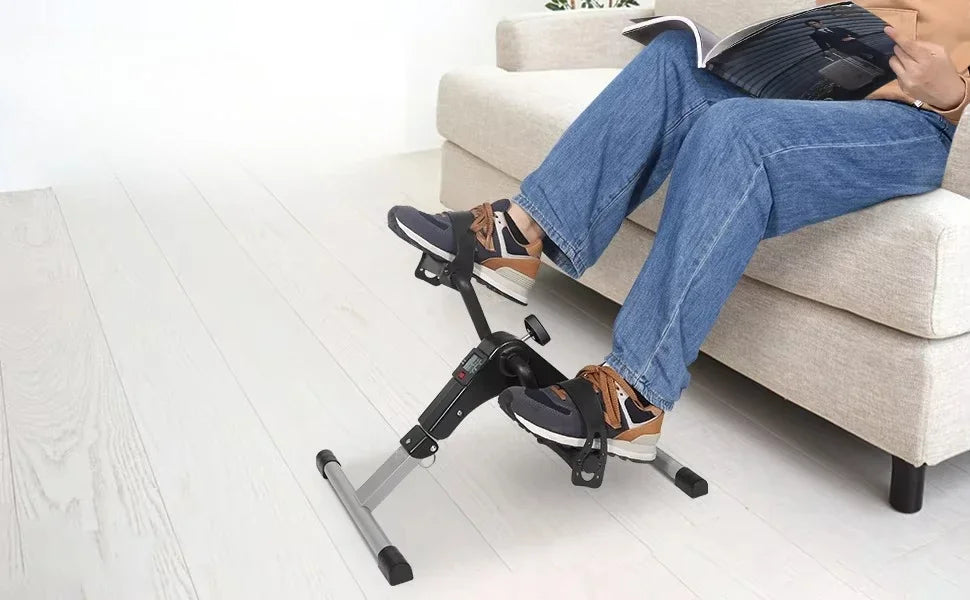 Folding Mini Pedal Bike Exerciser For Rehabilitation Arm Leg Cycling Exerciser For Home Office Under Desk