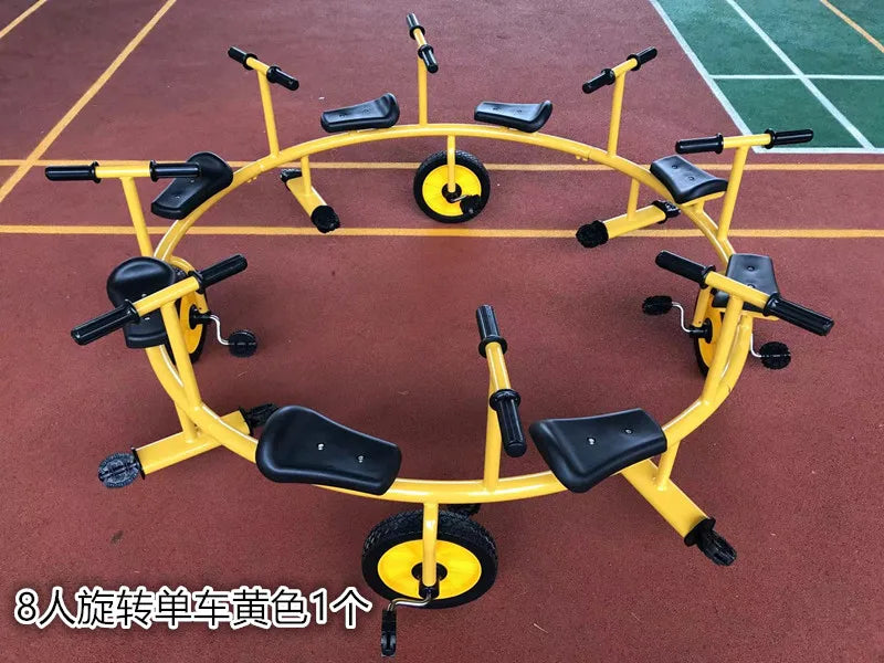 Kindergarten multi-person rotating bicycle, three or four people six people eight people outdoor bicycle transfer