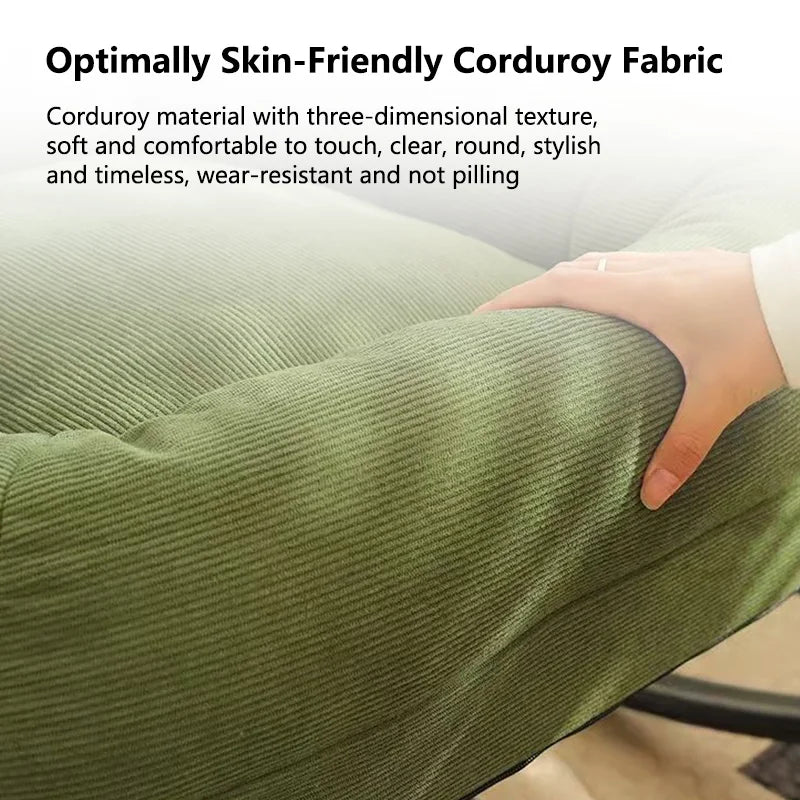 Modern Rocking Chair with Footrest Soft Lounge Chairs for Living Room Bedroom Adjustable Comfort Home Office Relaxing Armchair