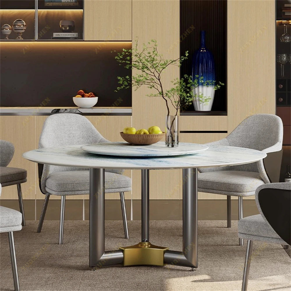 # Furniture Round Marble Dining Table Restaurant Modern Table Set Luxury